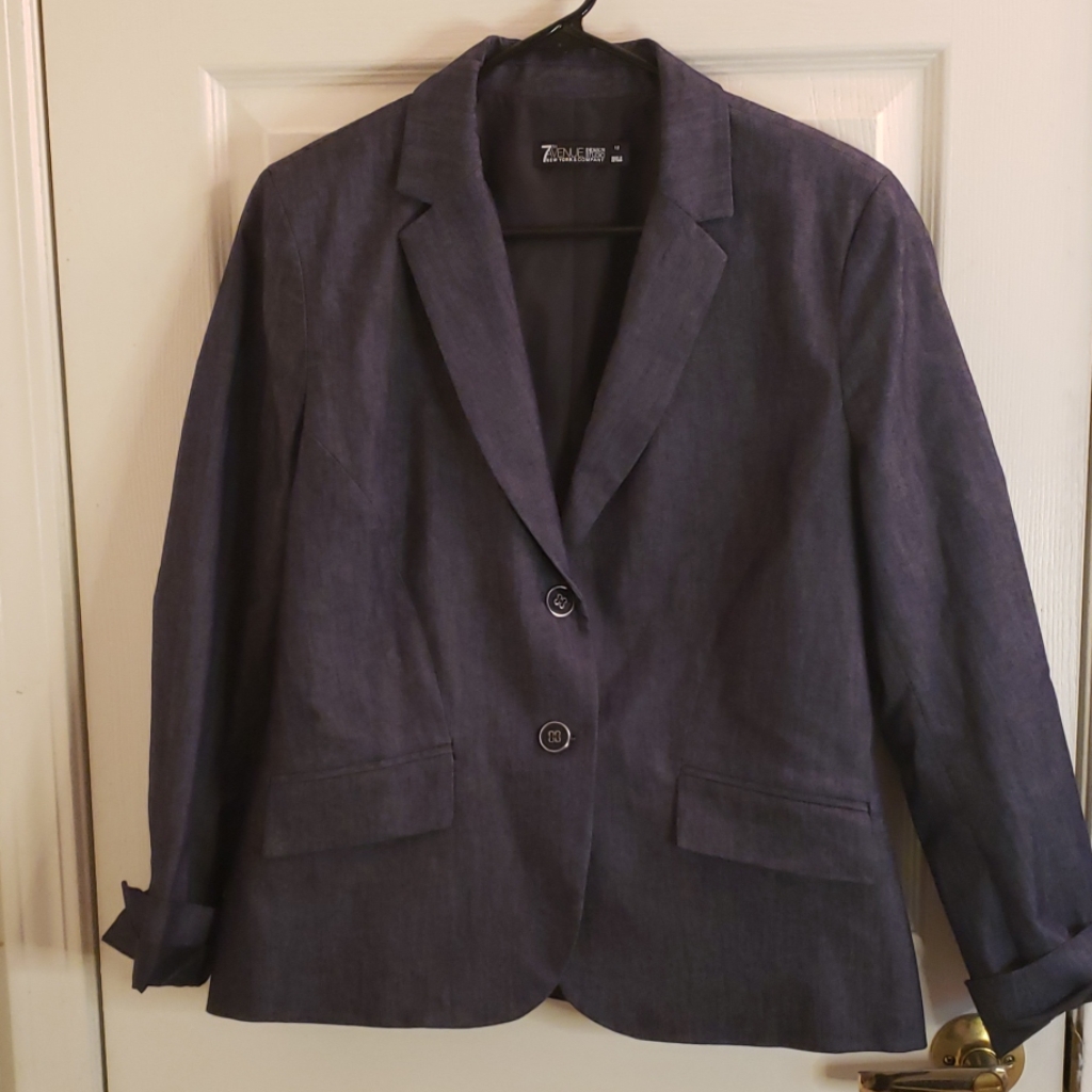 New York & Company Jean Style Blazer Size 12
